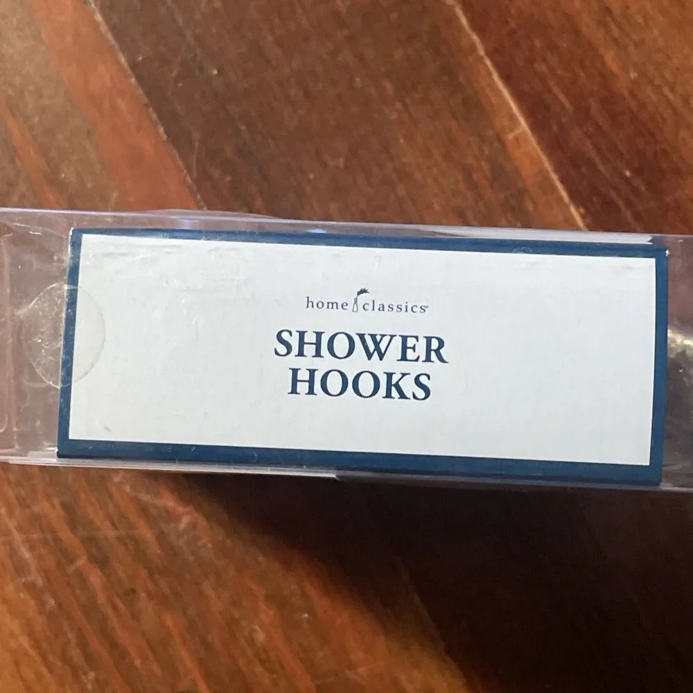 HInged Glide Hooks Oil Rubbed Bronze Set of 12 Shower Hooks NTW